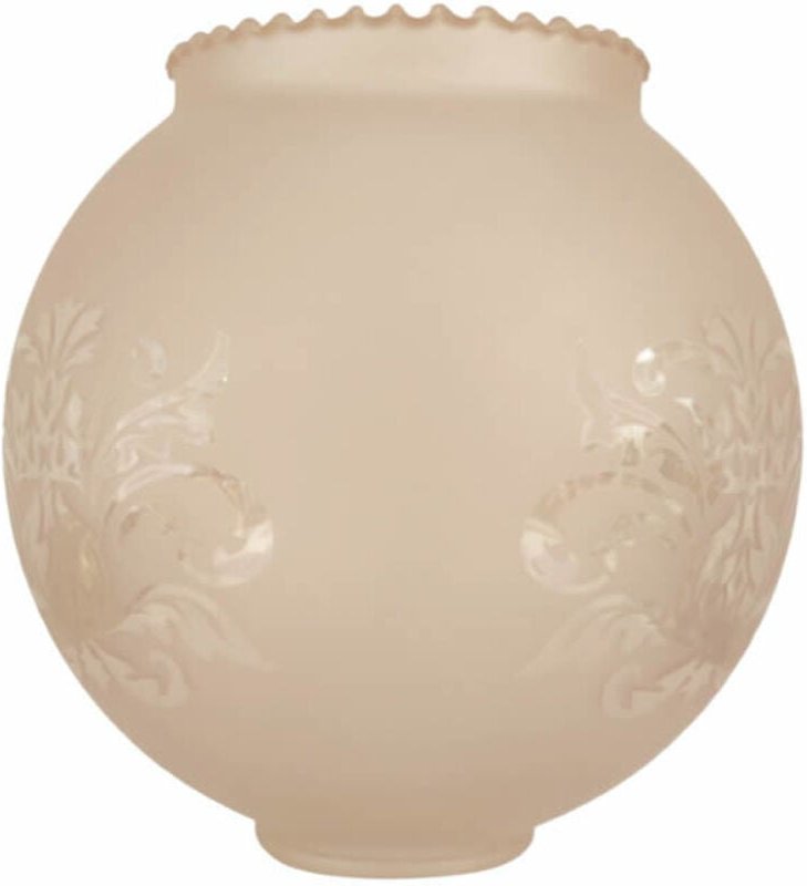 Ltde - Kugelglastulpe mit zwei matten AMBER-Mündern 14cm mit 4,5cm Öffnung