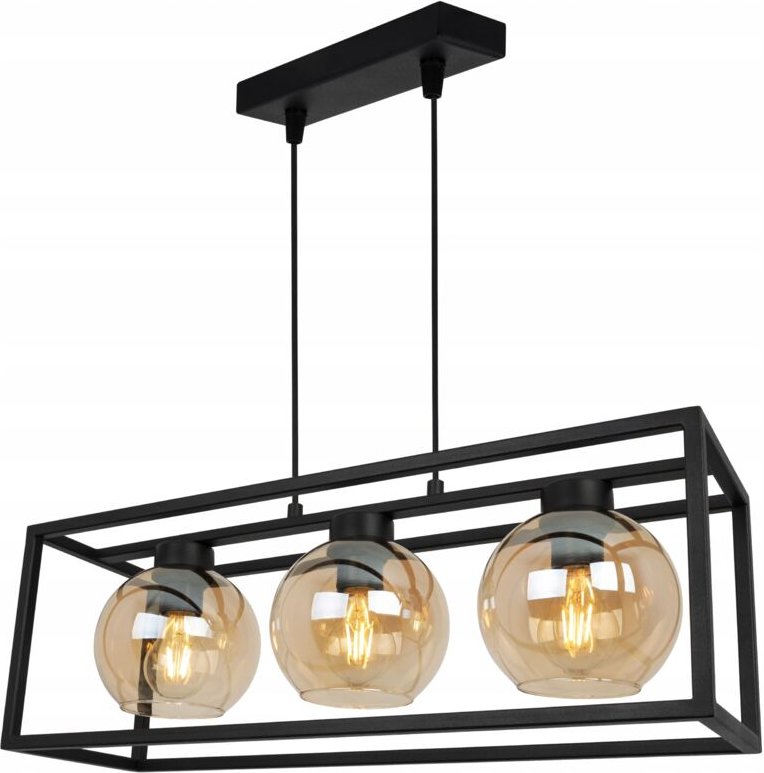 Hängelampe Käfig Elegant Glaskugel Honig