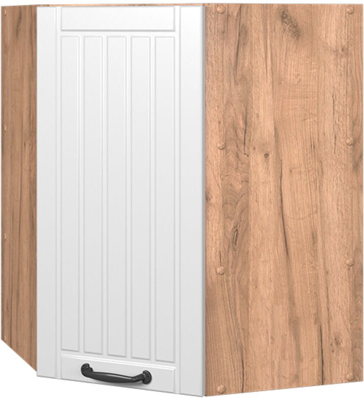 Eckhängeschrank Fame-Line, Weiß Landhaus, 57 cm, Vicco