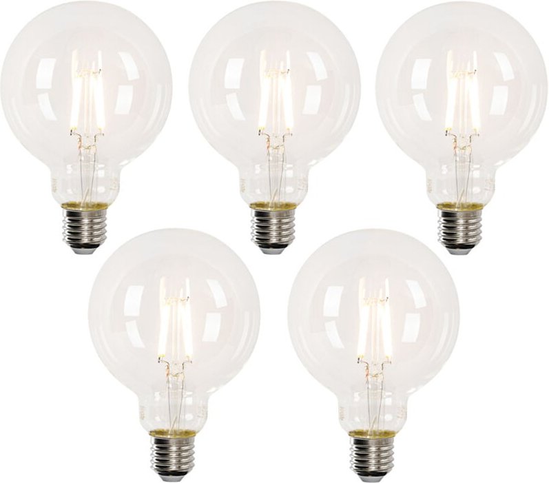 Luedd - Set mit 5 Smart E27 LED-Glühbirnen G95 4,5W 470lm 2700-6500K