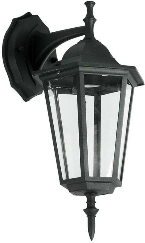 Außen Bereich Wand Laterne Terrassen Strahler Grundstück Lampe alu Glas schwarz V-tac 7068