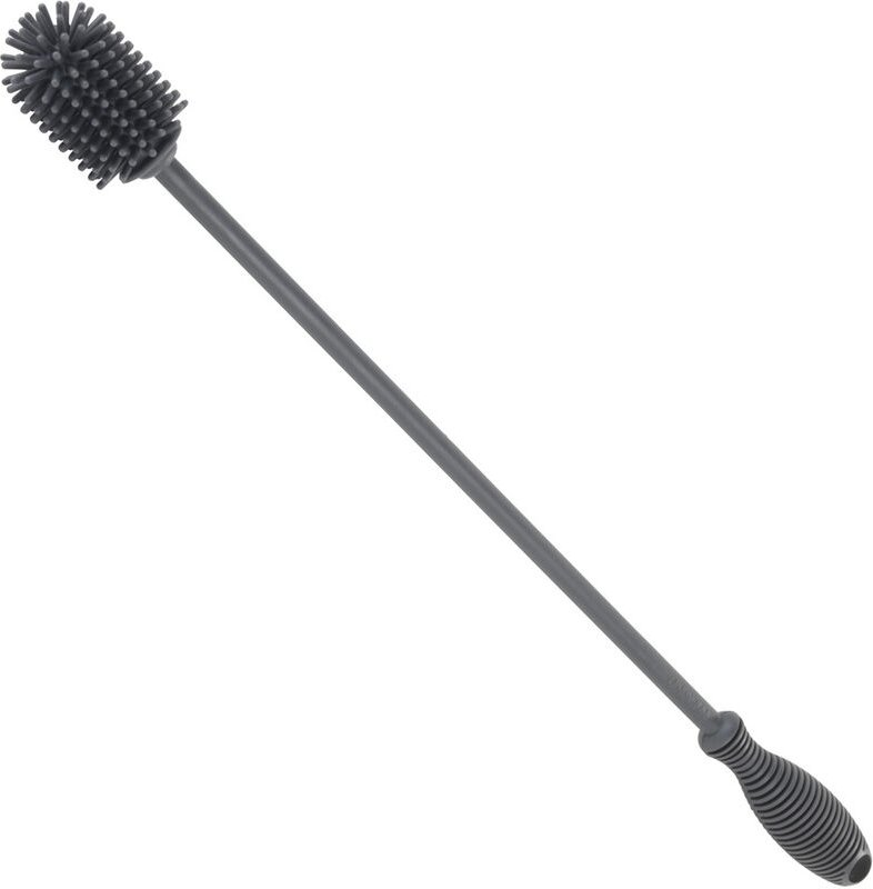 Silikon Reinigungs Bürste Baby Flaschen Gläser Tassen Spülen Vasen Küchen - grau - Wenko