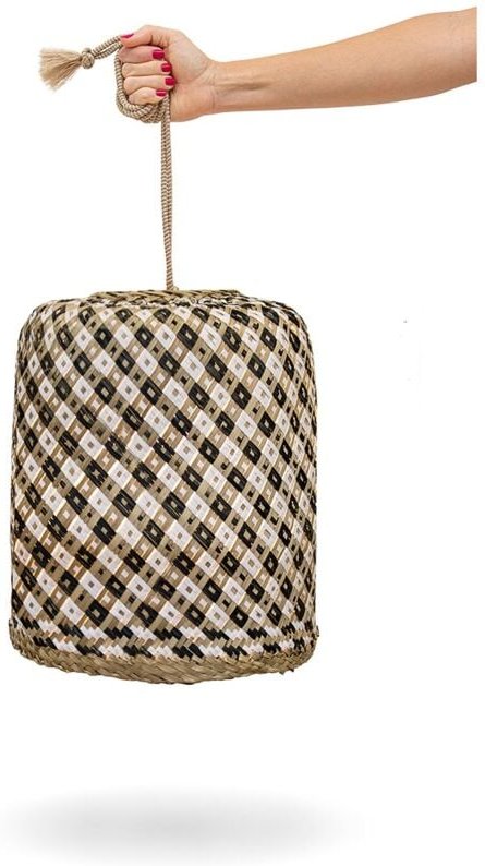 Benirrás ø35x35 cm Hängelampe mit warmem LED-Licht und wiederaufladbarer Batterie. Hergestellt in Spanien mit natürliche...