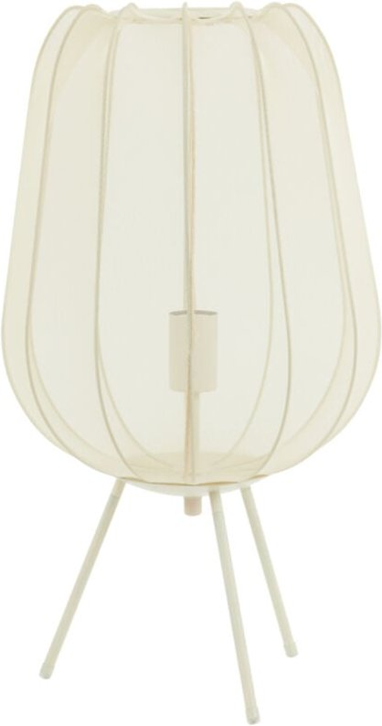 Tischlampe - Plumeria - beige weiß - polyester - - Light&living