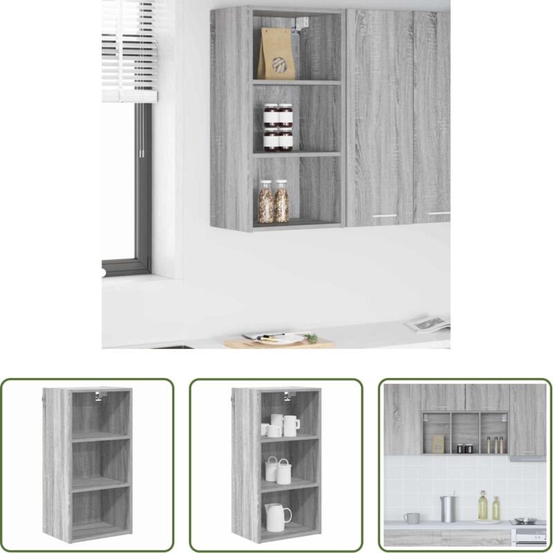 vidaXL Küchenorganisation - Hängeschrank Graues Sonoma 40 x 29,5 x 80 cm Holzwerkstoff