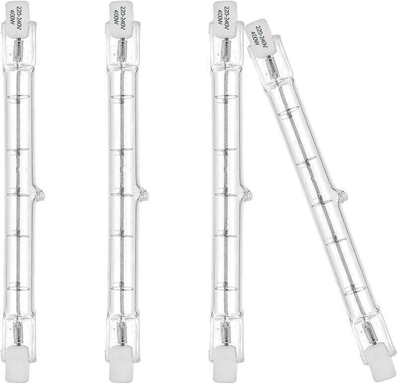 Öko-Halogenlampen R7S 118 mm 400 W 230 V 5200 lm Warmweiß 2700 K Typ J Glühbirne für Arbeitssicherheit Landschaftsstraße...