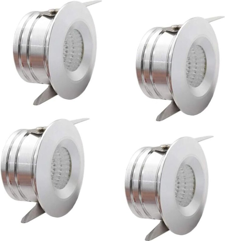 Ymyny - 4er-Pack Mini-LED-Einbaustrahler, Aluminium, 3 w, warmweißes Licht, Mini-Einbaustrahler, Deckenleuchte mit Trans...