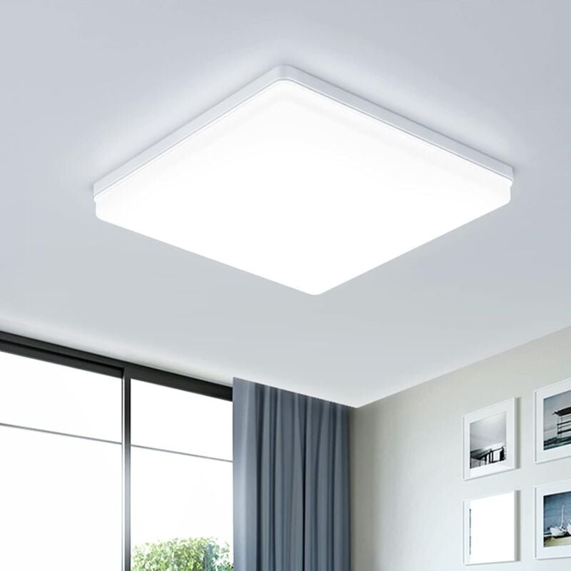 48W quadratische LED-Deckenleuchte, 4800LM Deckenleuchte, 6500K Innenbeleuchtung, moderne Leuchte für Badezimmer, Wohnzi...