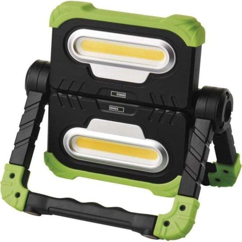 Emos LED-Arbeitslampe wiederaufladbar schwarz grün 2000 Lumen