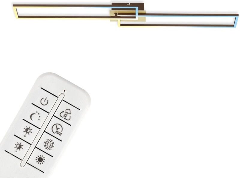 Briloner Leuchten FRAME - Wand-& Deckenleuchte - 3145017 - Inkl. Fernbedienung - CCT Farbtemperatursteuerung - Nachtlich...