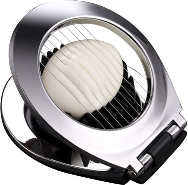 Sollbry - Eierschneider aus Edelstahl für Eier und Eier mit 2-in-1-stabilen Metallscheiben (11,5 x 9,5 cm)