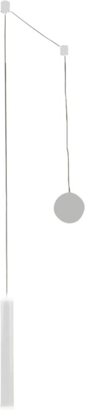 Fabas Luce - Prado mattweiße dezentrale Pendelleuchte 6,5 w dimmbare led - Dezentrale Montage