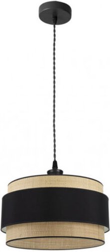 Verstellbare Hängeleuchte Kandy Natur/Schwarz FABRILAMP