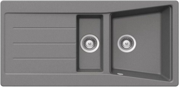 Waschbecken 100x500 cm 1+1/2 Becken