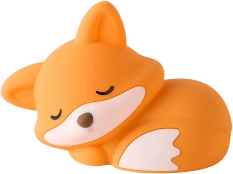 Kleines Fuchs-Nachtlicht, klatschaktivierte Silikonlampe, wiederaufladbare, dimmbare Nachttischlampe mit Timer, USB-aufl...