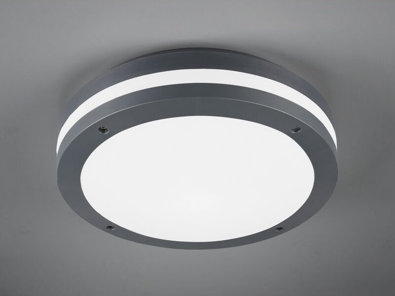 Trio - led Außen Deckenleuchte / Wandleuchte piave mit Bewegungsmelder Anthrazit, Ø30