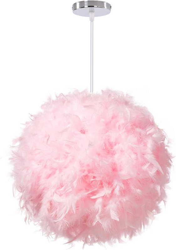 Pendelleuchten Hängelampen Federn 30 cm E27 40W Grau