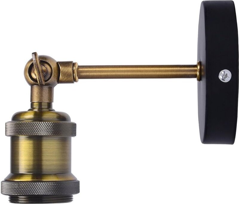 Wandleuchte Retro Eisen 180° Drehbare Wandlampe E27 Innen für Schlafzimmer Wohnzimmer Küche Cafét Esszimmer