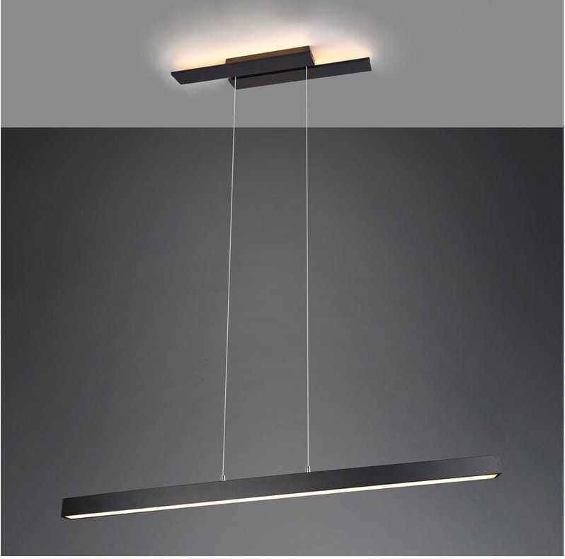 Trio Lighting - led Balkenpendelleuchte belfast lang 3 Stufen dimmbar Schwarz, Breite 115cm