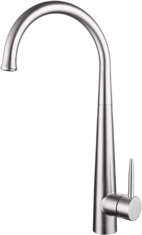 Flexible Küchenarmatur aus schwarzem Edelstahl, Mischbatterie für Warm- und Kaltwasser, Aufsatzmontage, 360° schwenkbare...