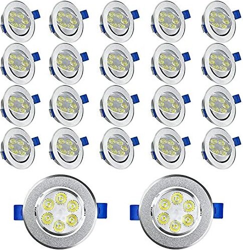 Led Einbaustrahler 230V Flach Einbauleuchte 20er Set 3W Badleuchte Einbauspot Aluminium Mini Deckenspot - 20x3W, Kaltwei...