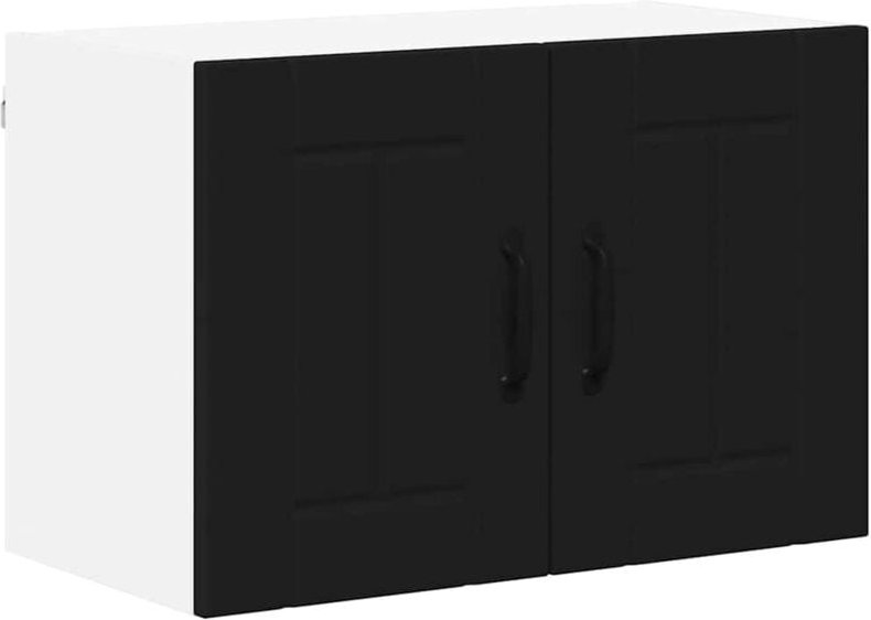 Küchenwandschrank mit Tür Schwarz 60 x 31 x 40 cm Holzwerkstoff vidaXL