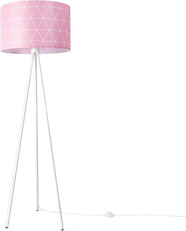 Paco Home - Stehlampe Standleuchte Wohnzimmer Schlafzimmer E27 Skandi Pink Grau Blau Deko Pink (Ø45.5cm), Stehleuchte - ...