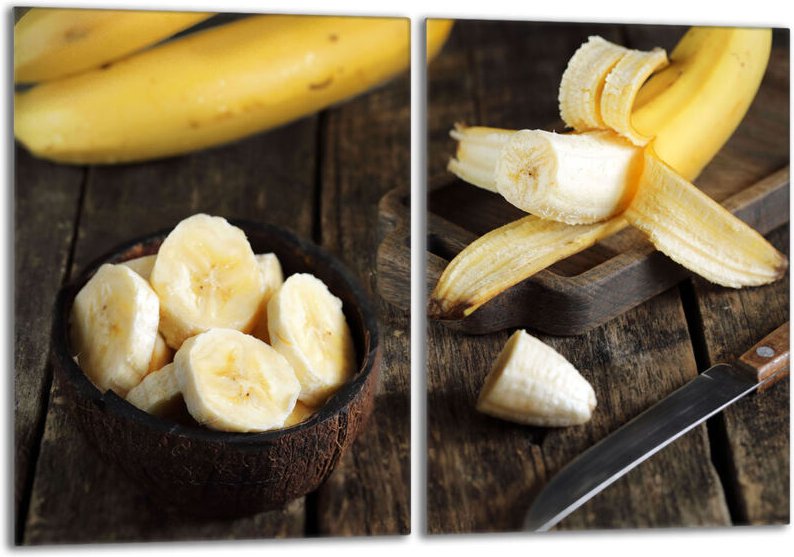 Glasschutzplatte für den Herd 2x40x52 Banane