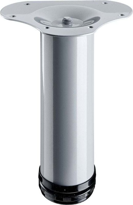 Hettich - Tischbein 6,0 x 20 - 23 cm Stahl Aluminium-Optik - 1 Stück Tischbeine