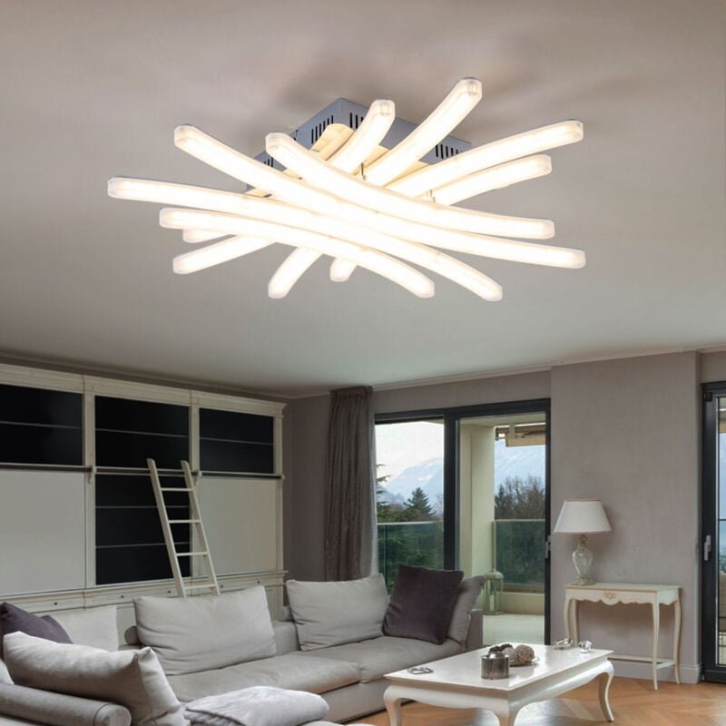 40 Watt smd led Decken Lampe Chrom Beleuchtung Küchen Leuchte 749053