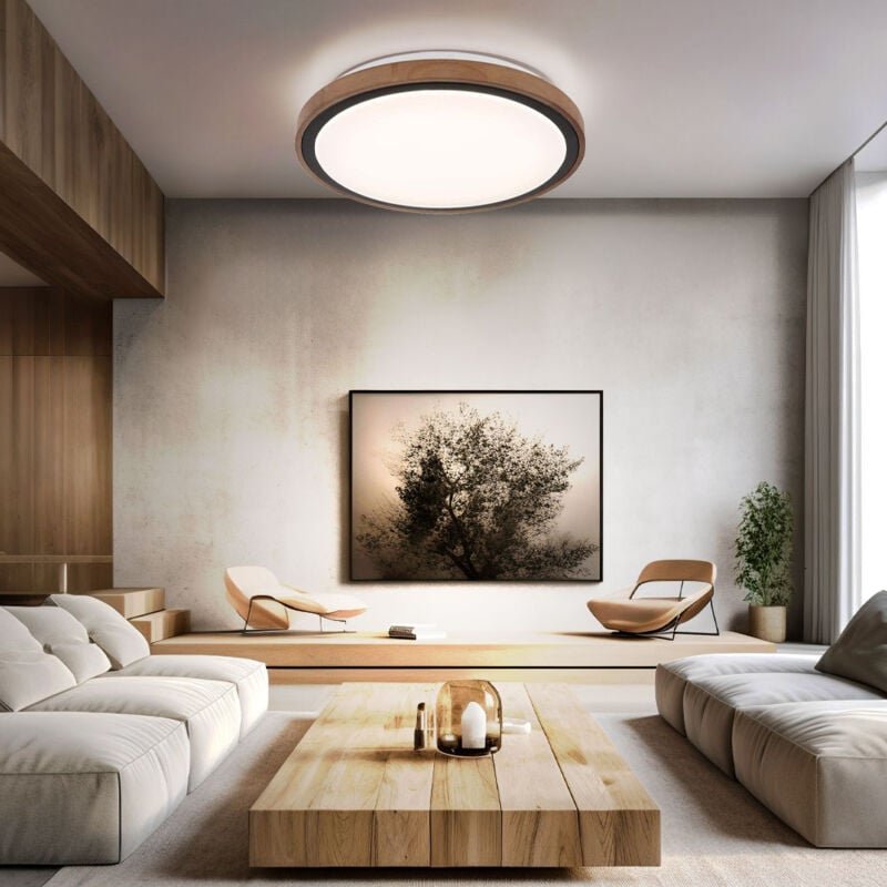 Globo Lighting - Deckenlampe Wohnzimmerleuchte Deckenleuchte Esszimmerleuchte Schlafzimmerlampe, Metall Acryl Holz Alu b...