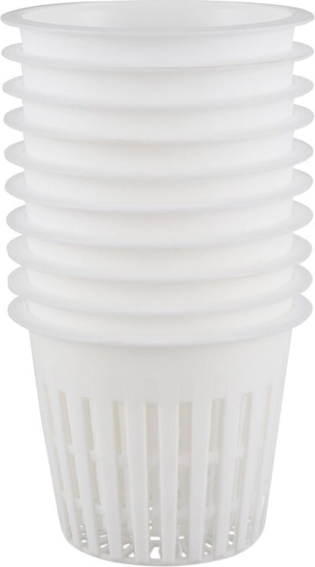 Tlily - 10 stücke 3 zoll Heavy Duty Mesh Topf Net Tasse Korb Hydrokultur Aeroponic Pflanzen Wachsen Klon weiß