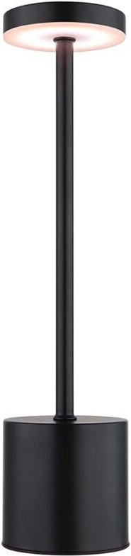 Tischleuchte Lampe Beistelllampe Metall schwarz matt LED dimmbar Akku H 34,3 cm