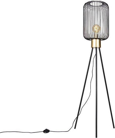 Design-Stehlampe schwarz mit Gold - Mayelle