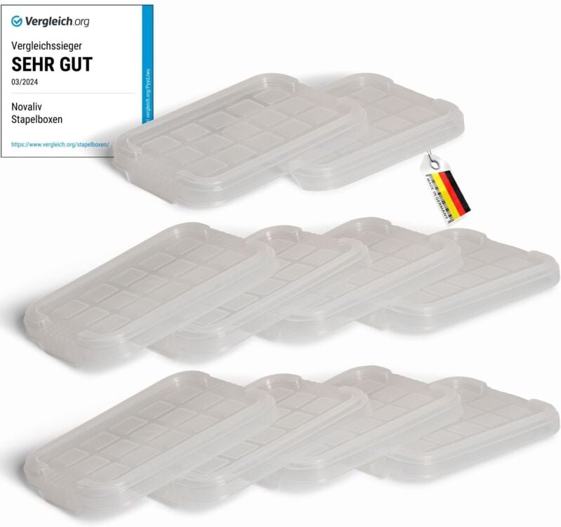 10x Novaliv Frischhaltedosen Deckel
