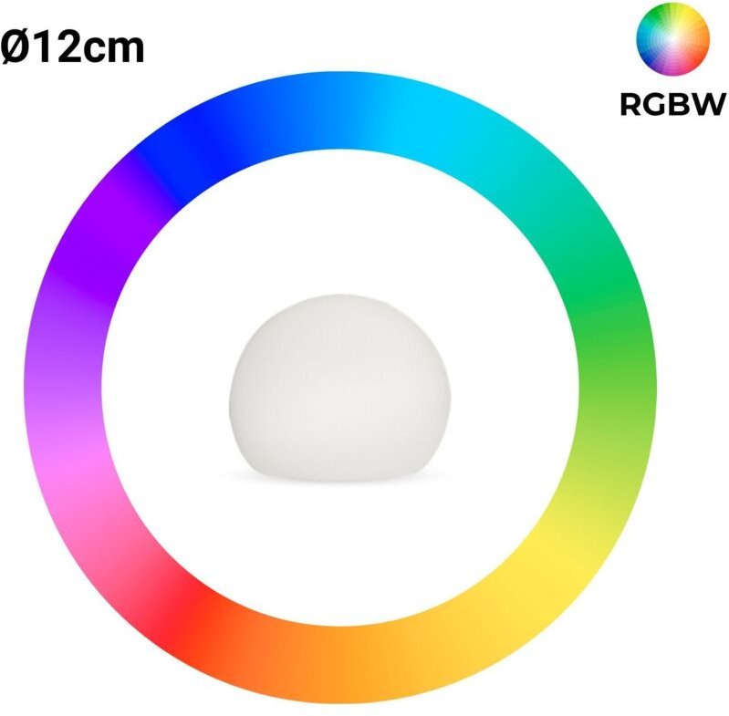 Tisch- oder Bodenlampe Kugel Außen - RGBW - 1W - Ø12cm -