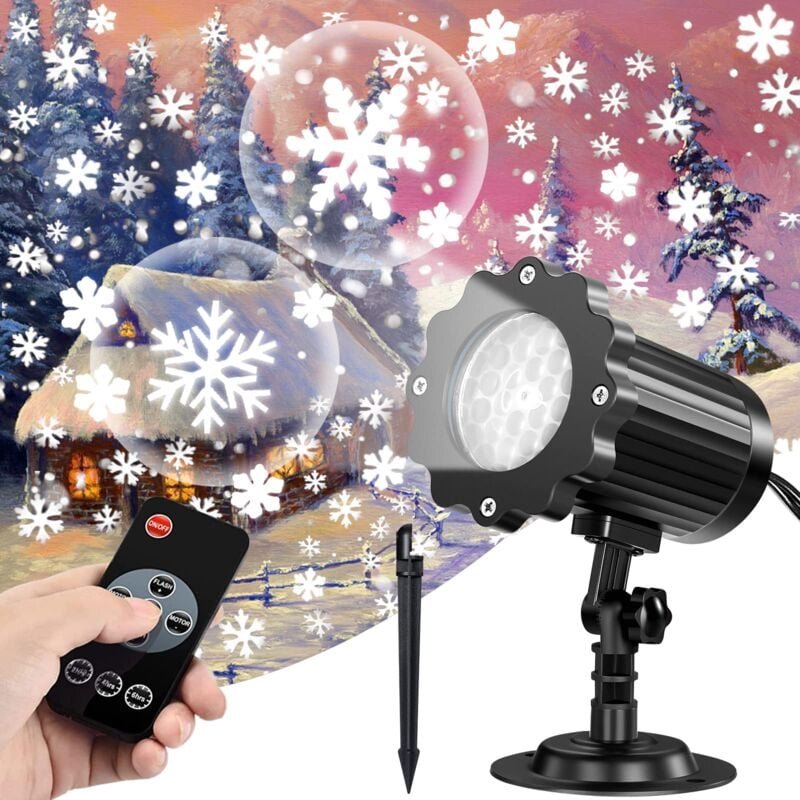 LED-Projektionslampe für den Außenbereich, Weihnachts-Schneeflocken-Projektor-Lichter, IP65, wasserdichte Schneeflocken-...