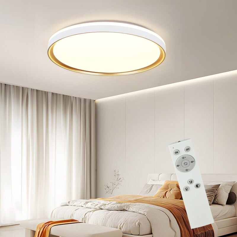 GBLY Deckenlampe LED Deckenleuchte Schlafzimmer - Ø30cm Schlafzimmerlampe Dimmbar mit Fernbedienung 18W Küche Deckenbele...