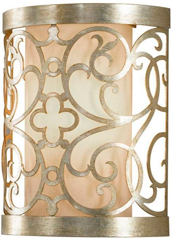 Arabesque - 1 Licht Innenwandleuchte Silberblatt, E14 - Elstead