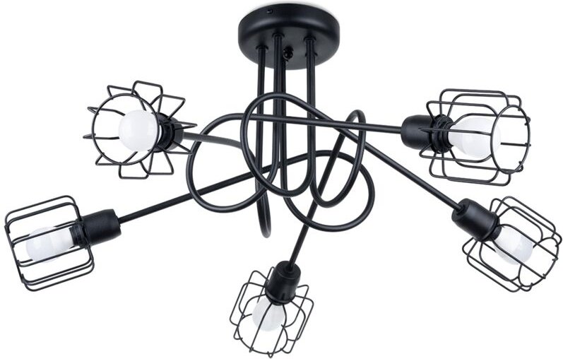 Sollux BELUCI Kronleuchter Industrie schwarz SL.1119