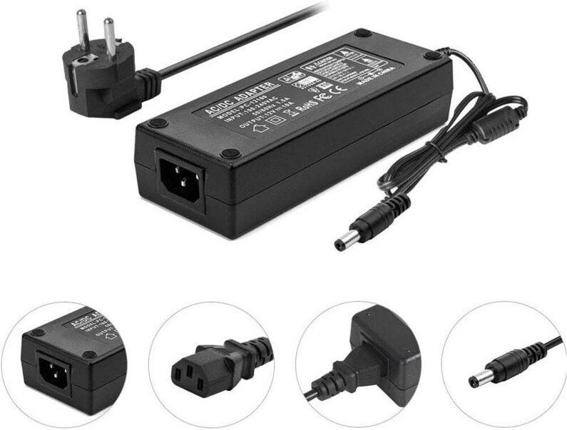 Trade Shop Traesio - Trade Shop - alimenter trasformer stabilizierte by 12V 5A led telecamere spina shuko -