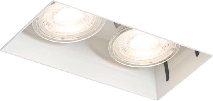 Moderner Einbaustrahler weiß GU10 randlos 2-flammig - Oneon