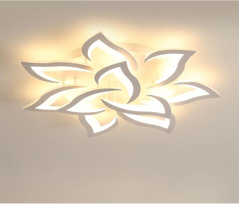 Comely - LED-Deckenleuchte, 90W 8100LM Deckenleuchte 3500K, Lotus LED-Deckenleuchte für Wohnzimmer, Schlafzimmer, Badezi...