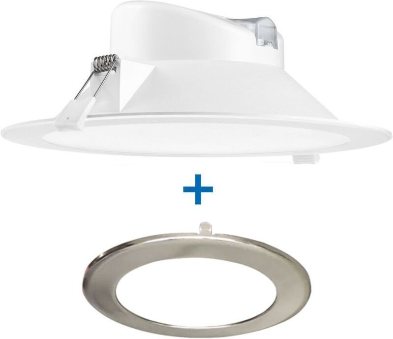 Arum Lighting - LED-Einbauspot 25 Watt Wave Eq 180W IP44 + Blende aus gebürstetem Stahl Farbtemperatur: 4000K neutralwei...