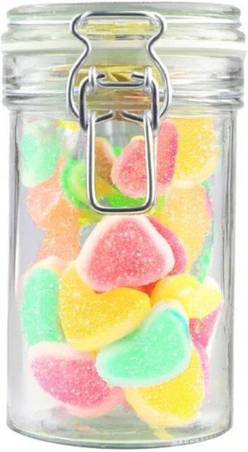 HERMETIERES GLASGEFÄSS MIT GLASDECKEL 500 ml