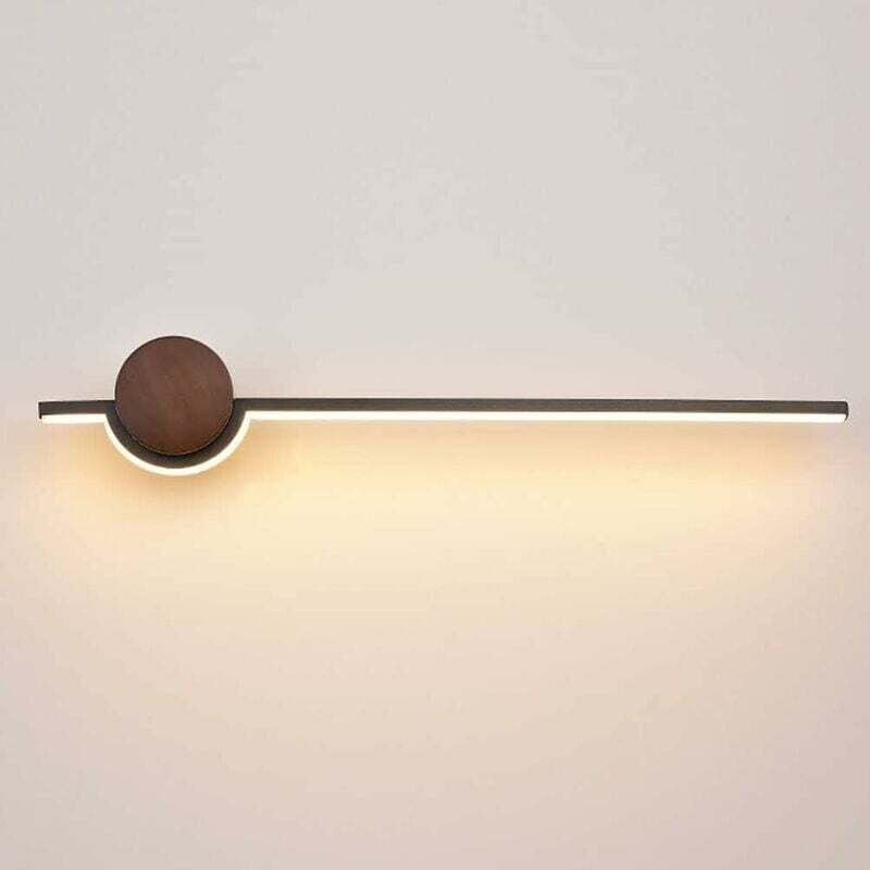 42 cm lange LED-Wandleuchte für den Innenbereich, 9 W, Warmweiß 3000 K, Wandlampe aus Aluminium und Holz, minimalistisch...