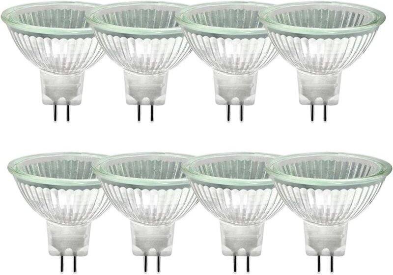 Lablanc - 8 Stück MR16 Halogenlampen, 12V 20W Halogenlampen, GU5.3 Halogenlampen, dimmbar, MR16 2700K warmweißer Halogen...