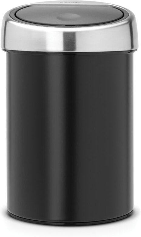 Brabantia - Touch Bin 364440 - Abfalleimer de, 3 l, herausnehmbarer Kunststoff-Inneneimer de, mattschwarz