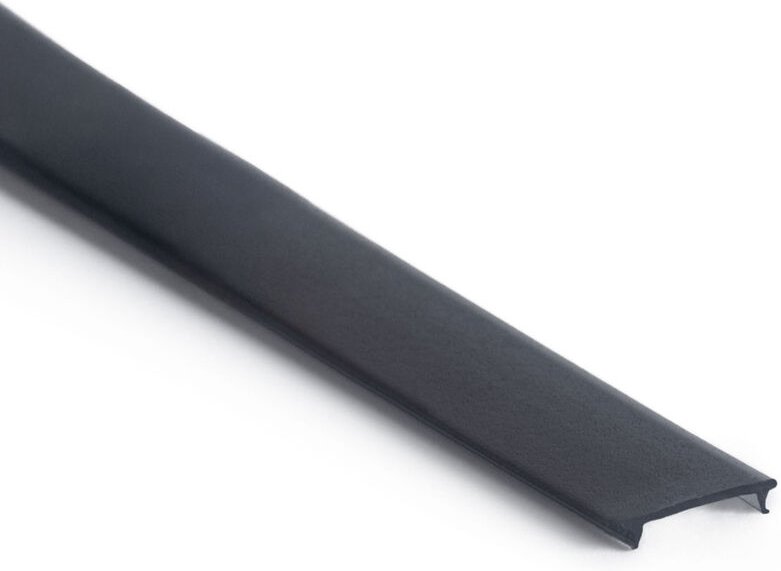 10 Meter Abdeckung für Aluminiumprofil kompatibel mit Ref. 129056, 129041, 129036 Transluzentes Schwarz