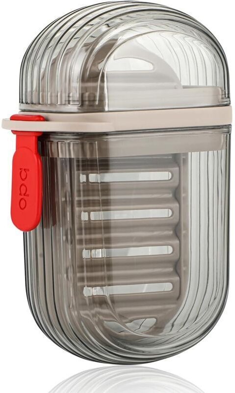 Tragbare Reiseseifenschale – Seifenbox aus Kunststoff – mit Abflussgitter, geeignet für Zuhause, Badezimmer und Reisen